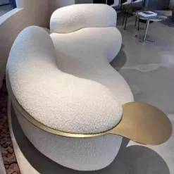 Curved Nordic Lounge Sofa - Artistic Sculptural Design