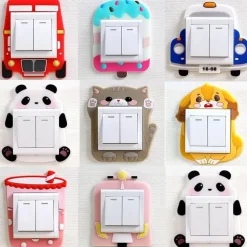 3D Cartoon Tier Nachtlichtschalter Abdeckung - Leuchtende dekorative Kunst