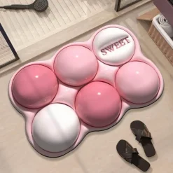 3D Diatom Bath Mat - Water Absorbent Bathroom Rug