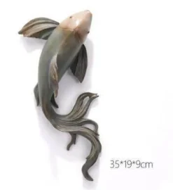 3D Fisch Wandaufkleber - Modernes Feng Shui Harz Dekor