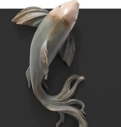 3D Fisch Wandaufkleber - Modernes Feng Shui Harz Dekor