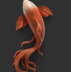 3D Fisch Wandaufkleber - Modernes Feng Shui Harz Dekor