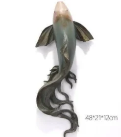 3D Fisch Wandaufkleber - Modernes Feng Shui Harz Dekor