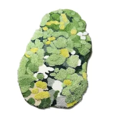 3D Flocked Moss Mats - Realistic Greenery Decor
