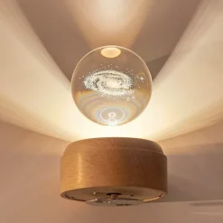 3D Galaxy Crystal LED Music Lamp - Rotating Night Light