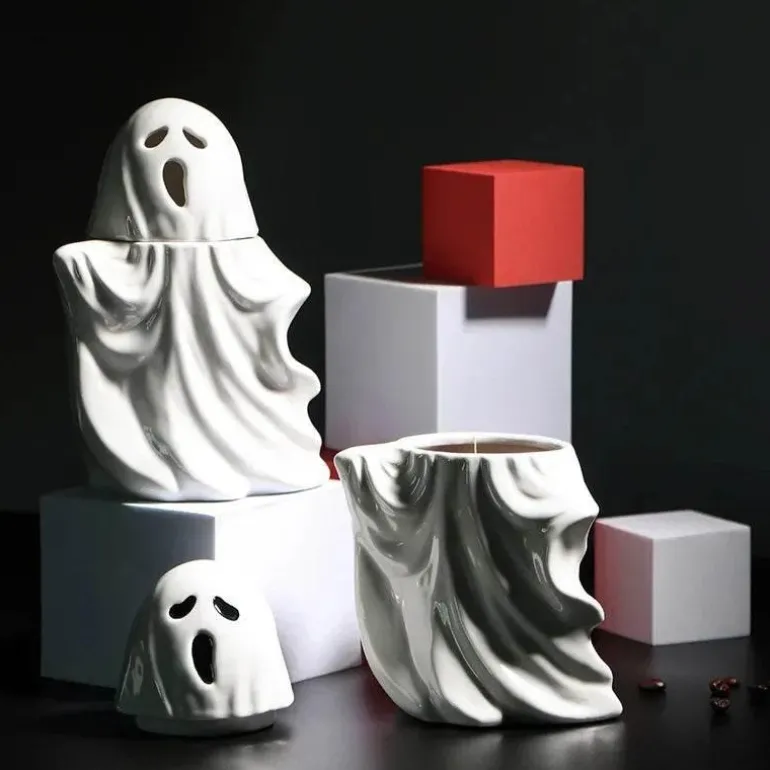 3D Gruselige Geistertasse - Keramik Halloween Kaffeetasse