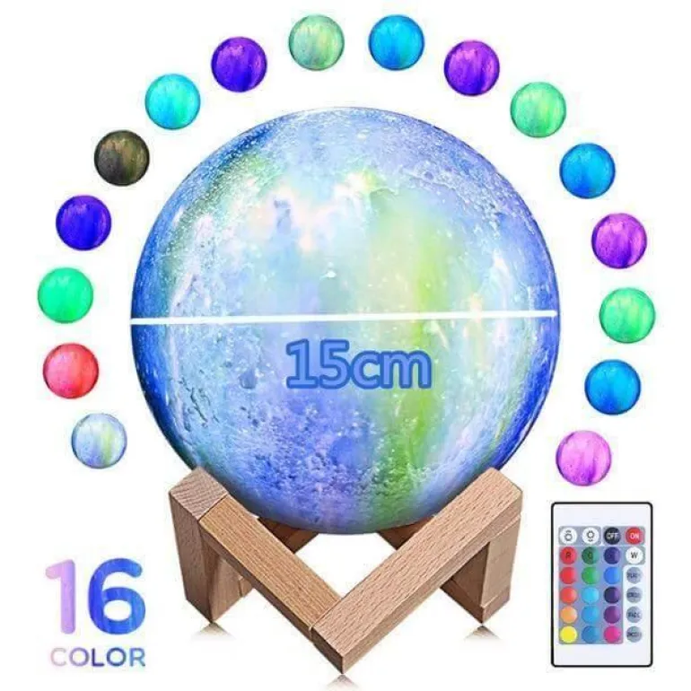 3D Moon Lamp - Glow Decor for Bedroom