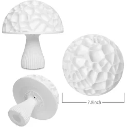 3D Printed Mushroom Lamp - Modern Elegant Home Decor