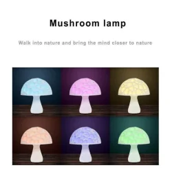 3D Printed Mushroom Lamp - Modern Elegant Home Decor