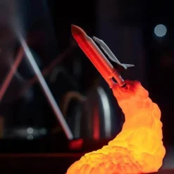 3D Printed Space Shuttle Night Lamp - Starry Sky Decor