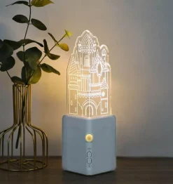 3D wiederaufladbare LED-Nachtlampe – stilvolle Wandleuchte