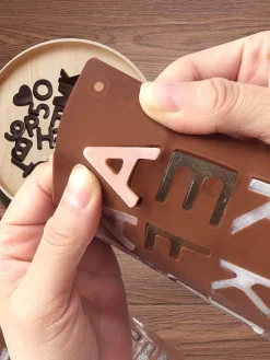 3D-Alphabet-Silikonform – DIY-Schokoladenbonbonformen