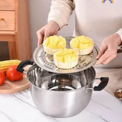 Dampfgarer aus Edelstahl zum Kochen von Brötchen, Mais und Eiern – langlebiges Küchenutensil