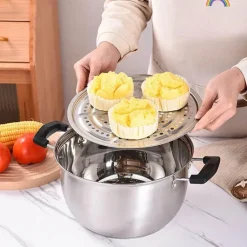 Dampfgarer aus Edelstahl für Brötchen, Mais und Eier – langlebiges Küchenutensil