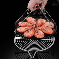 Dampfgarer-Gestell aus Edelstahl – vielseitiges Küchenzubehör für die Zubereitung gesunder Mahlzeiten