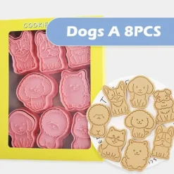 3D-Ausstechformen-Set mit Hundemotiv – DIY-Keksformen, Dekorationswerkzeuge