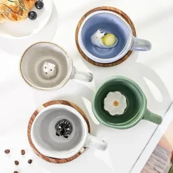 3D-Cartoon-Tier-Kaffeetassen – Einzigartige handgemachte Geschenkideen