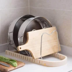 Deckelhalter aus Edelstahl – Küchen-Organizer für Töpfe und Löffel