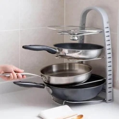 Deckelhalter aus Edelstahl – Küchen-Organizer für Töpfe und Löffel