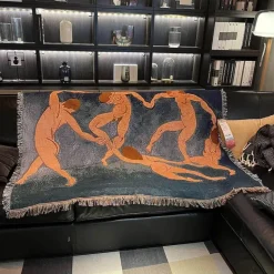 Deckenbezug im nordischen Design – Schöner Sofaüberwurf im Frauen-Stil