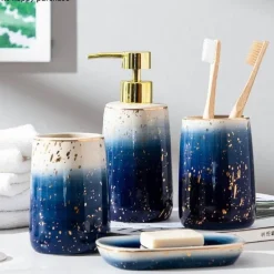 Deep Blue Bathroom Accessories - Stylish Décor Essentials
