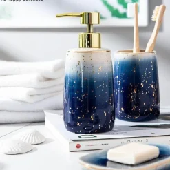 Deep Blue Bathroom Accessories - Stylish Décor Essentials