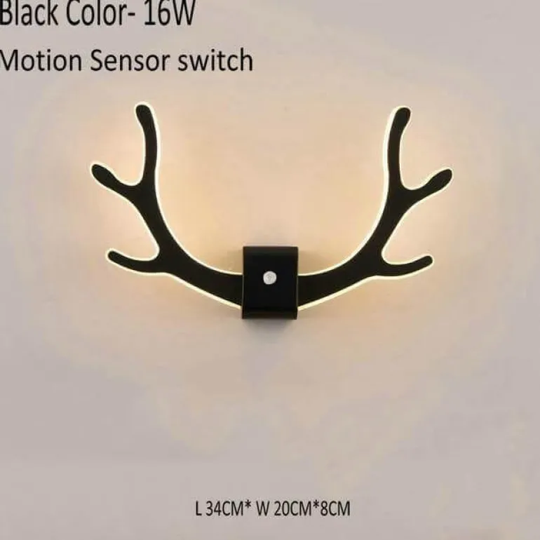 Deer Antler Wall Lamp with Motion Sensor - Creative Home Decor Lighting