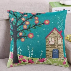 Dekorative Kissenbezüge mit Baummotiv – Niedliche Akzentbezüge für Zuhause