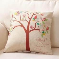 Dekorative Kissenbezüge mit Baummotiv – Niedliche Akzentbezüge für Zuhause