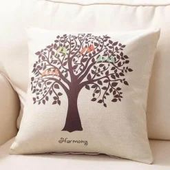 Dekorative Kissenbezüge mit Baummotiv – Niedliche Akzentbezüge für Zuhause