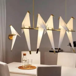 Dekorative Origami-Vogel-Kronleuchterlampe