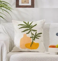 Dekorativer Kissenbezug aus Sonnenblumen-Jacquard