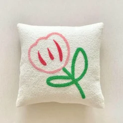 Dekorativer Kissenbezug aus Sonnenblumen-Jacquard