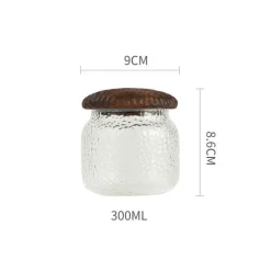 Dekoratives Vorratsglas aus gehämmertem Glas – stilvoller Küchenbehälter