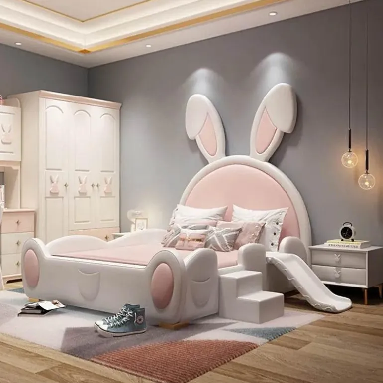 Designer-Kinderbett – Gemütliches Kaninchen-Thema