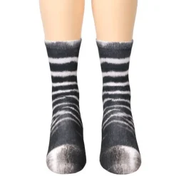 3D-gedruckte Katzenpfotensocken - Unisex-Tiersocken