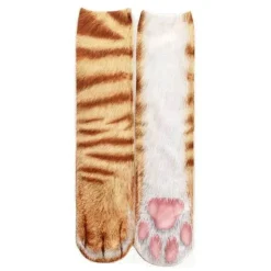3D-gedruckte Katzenpfotensocken - Unisex-Tiersocken
