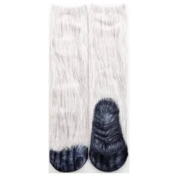 3D-gedruckte Katzenpfotensocken - Unisex-Tiersocken