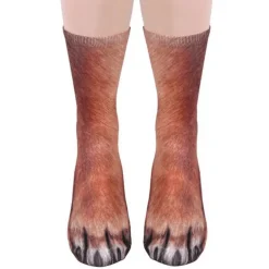 3D-gedruckte Katzenpfotensocken - Unisex-Tiersocken