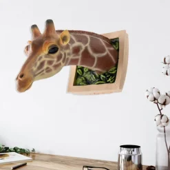 3D-Giraffe-Wandkunst – einzigartiger Wohndekor-Akzent
