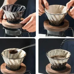 Diamond Glass Kaffeekaraffe - Wiederverwendbarer Filterbecher