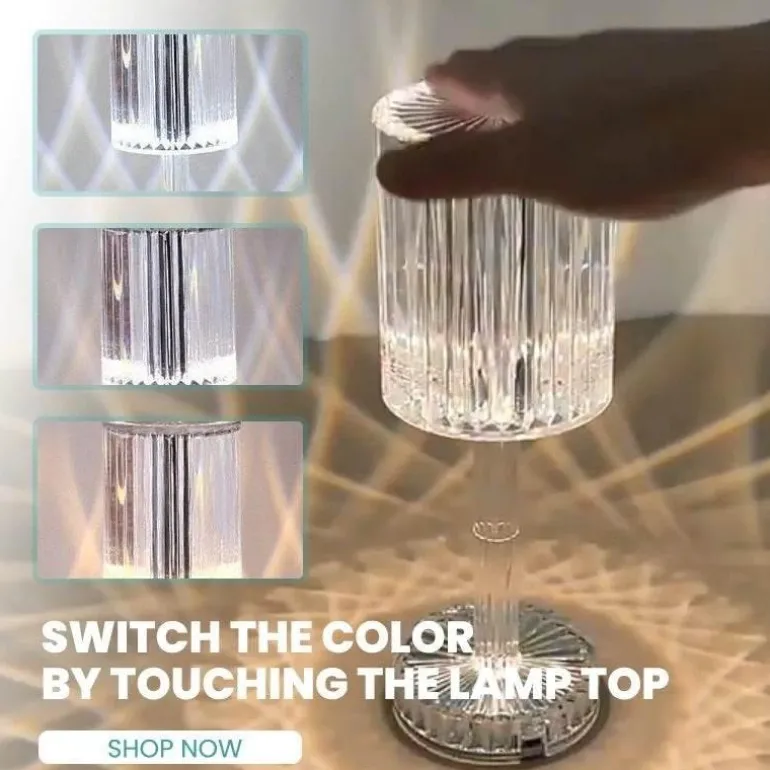 Diamond Glow LED-Nachtlampe – Dekoratives Touch-Licht aus Acryl