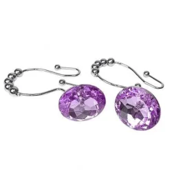 Diamond Shower Curtain Hooks - Decorative Bathroom Accessories