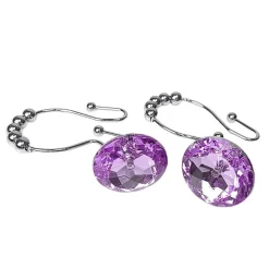 Diamond Shower Curtain Hooks - Decorative Bathroom Accessories