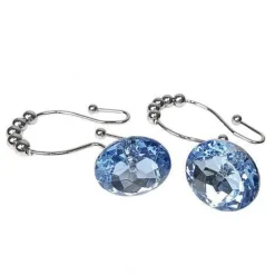 Diamond Shower Curtain Hooks - Decorative Bathroom Accessories
