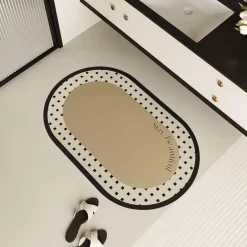 Diatom Bath Mat - Absorbent Oval Bathroom Rug