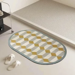 Diatom Bath Mat - Geometric Pattern Bathroom Mat