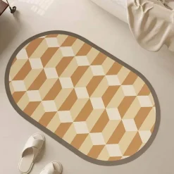Diatom Bath Mat - Geometric Pattern Bathroom Mat