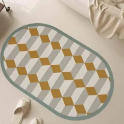 Diatom Bath Mat - Geometric Pattern Bathroom Mat