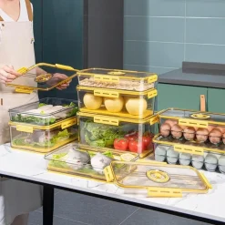 Dicke, durchsichtige Kühlschrank-Organizerbox – transparenter Aufbewahrungsbehälter